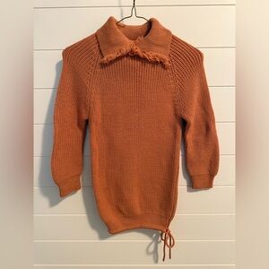 Soor Ploom x Misha Puff Kids Hand Knit Tunic Sweater 100% merino wool 6/7y